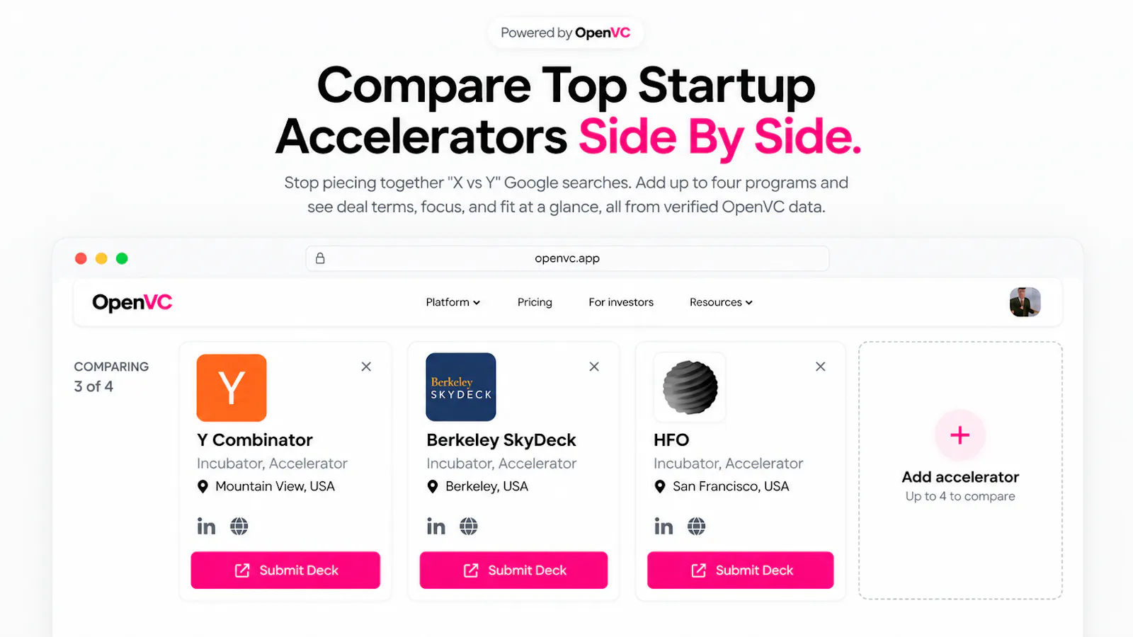 Accelerator Comparator screenshot 2