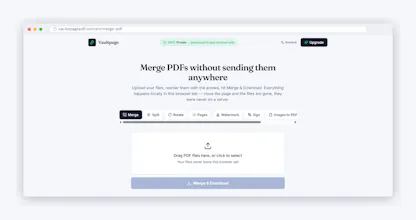 Vaultpage — 8 PDF tools. 100% Private gallery image