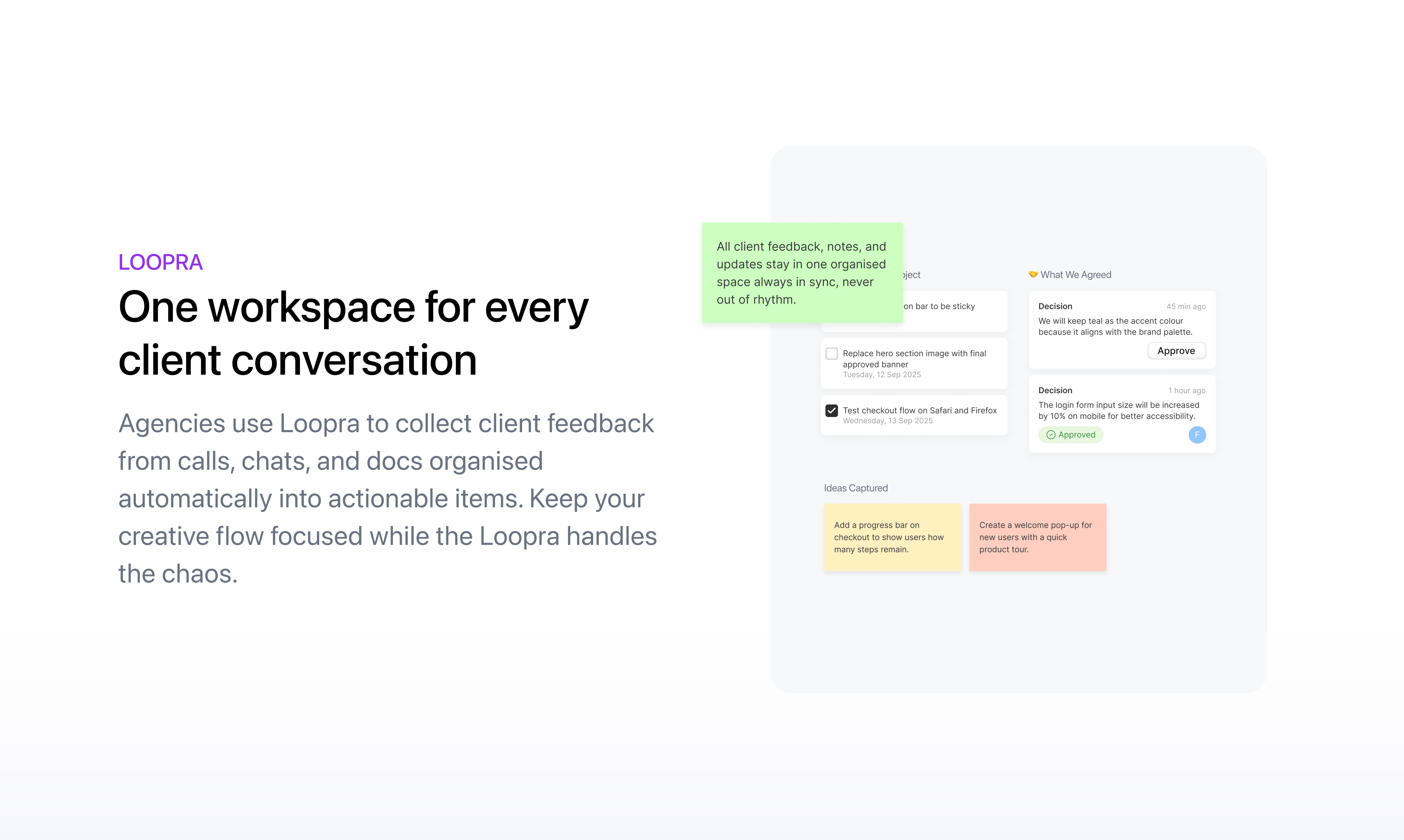 Loopra-MVP - Screenshot 4 showing product features and functionality