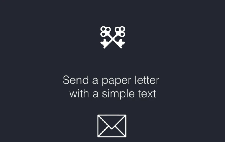 Text to print and mail a letter