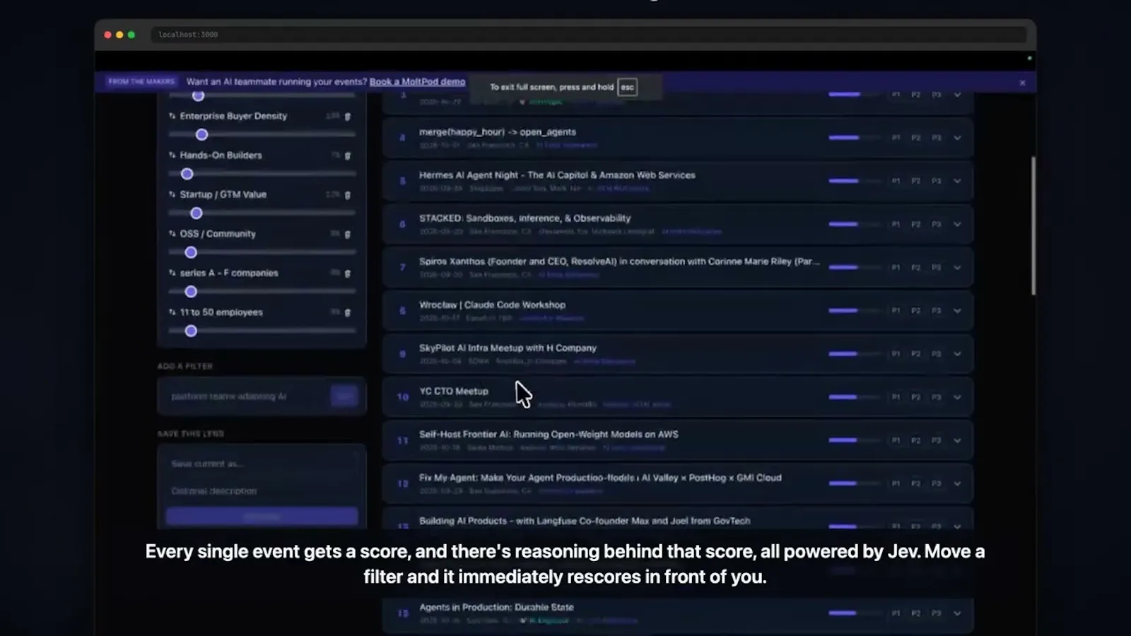 EventHunt AI screenshot 1 (video preview)
