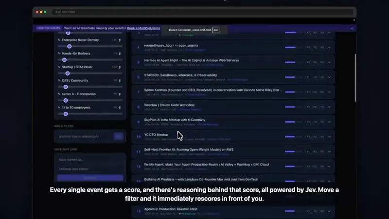 EventHunt AI screenshot 1 (video preview)