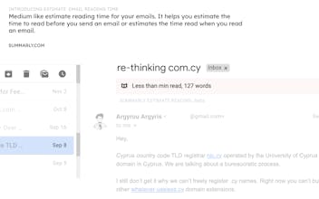 Email reading time for Gmail gallery image