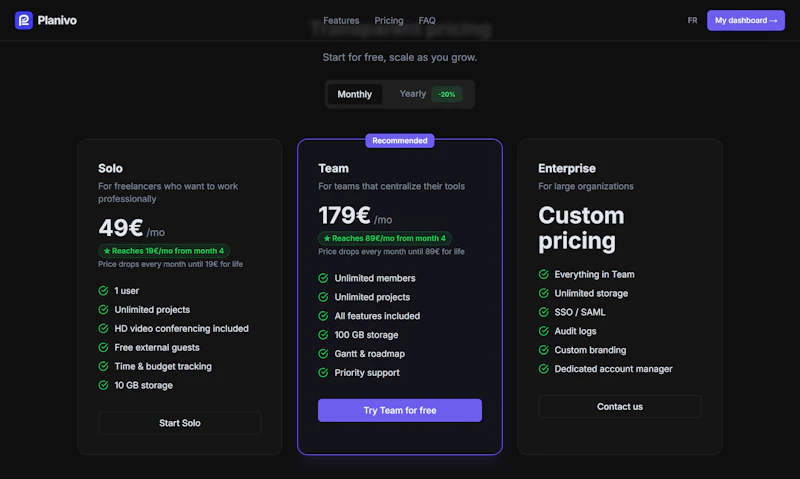 Planivo screenshot 2