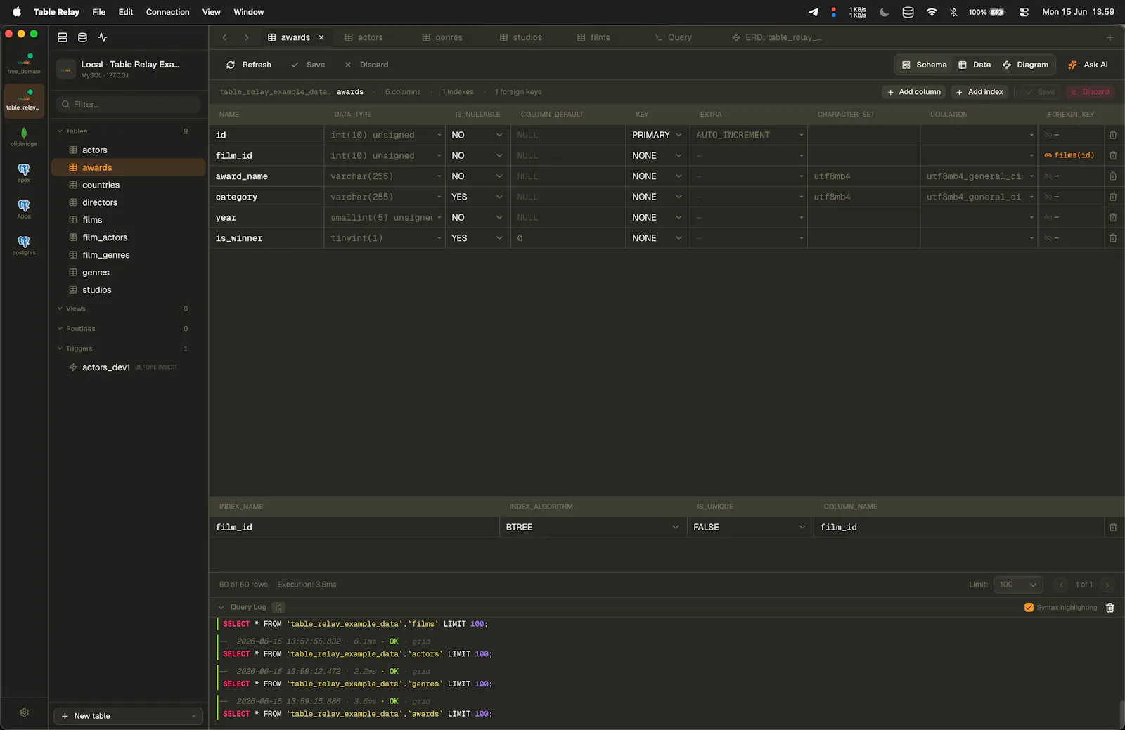 Table Relay screenshot 2