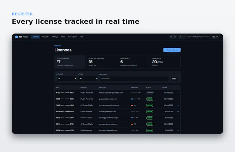 Keyflow screenshot 1