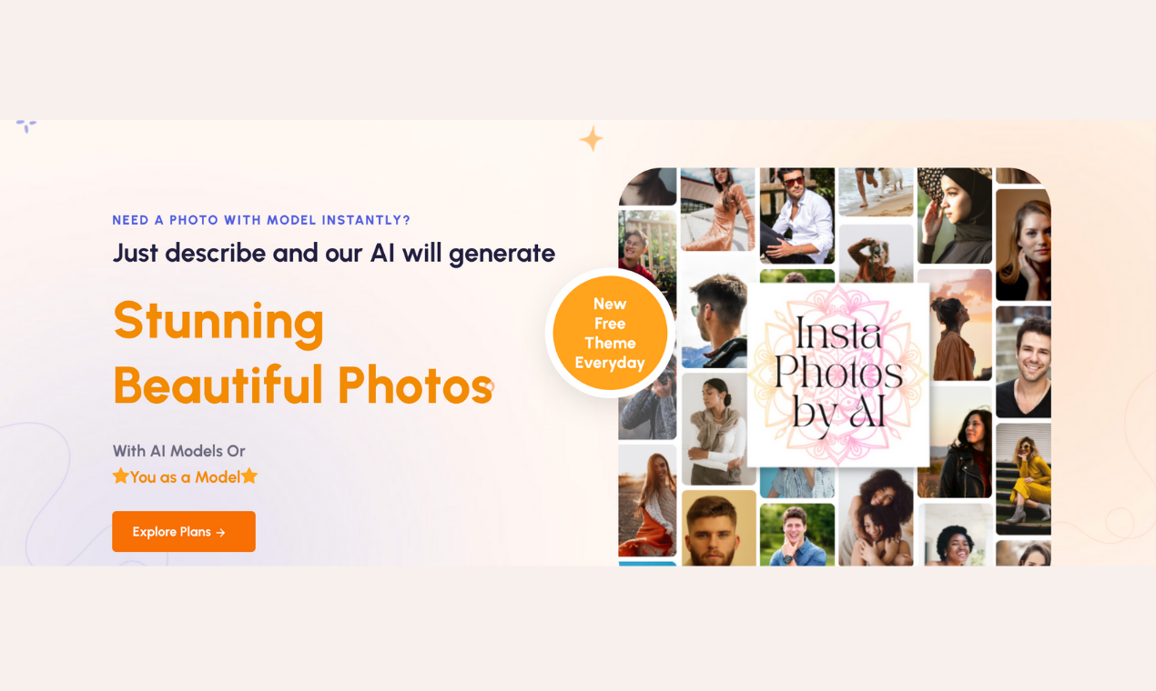 startuptile InstaPhotoAI-Generate great photos with AI avatars on new theme everyday