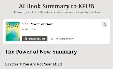 AI Book Summary to EPUB gallery image