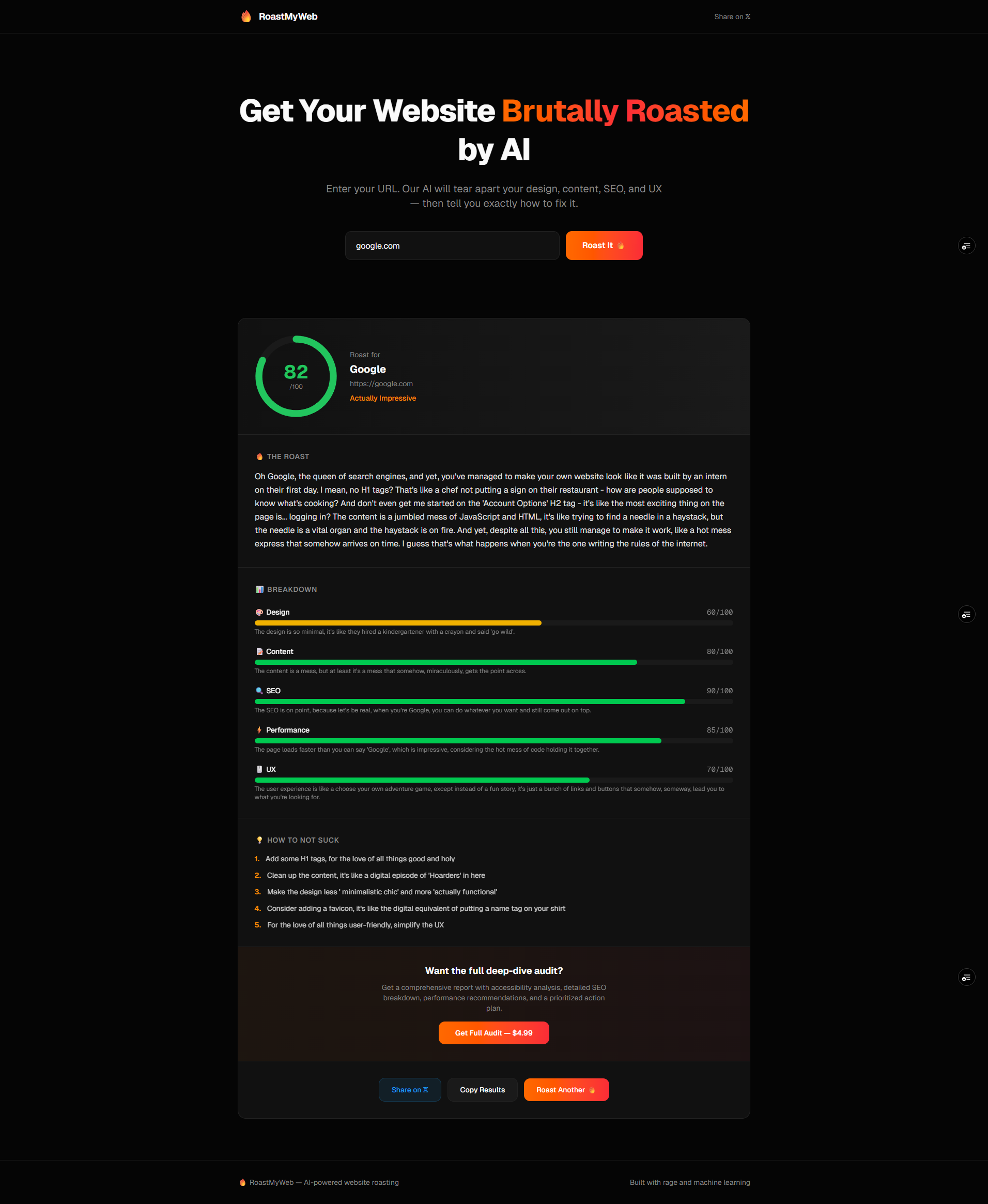 RoastMyWeb gallery image