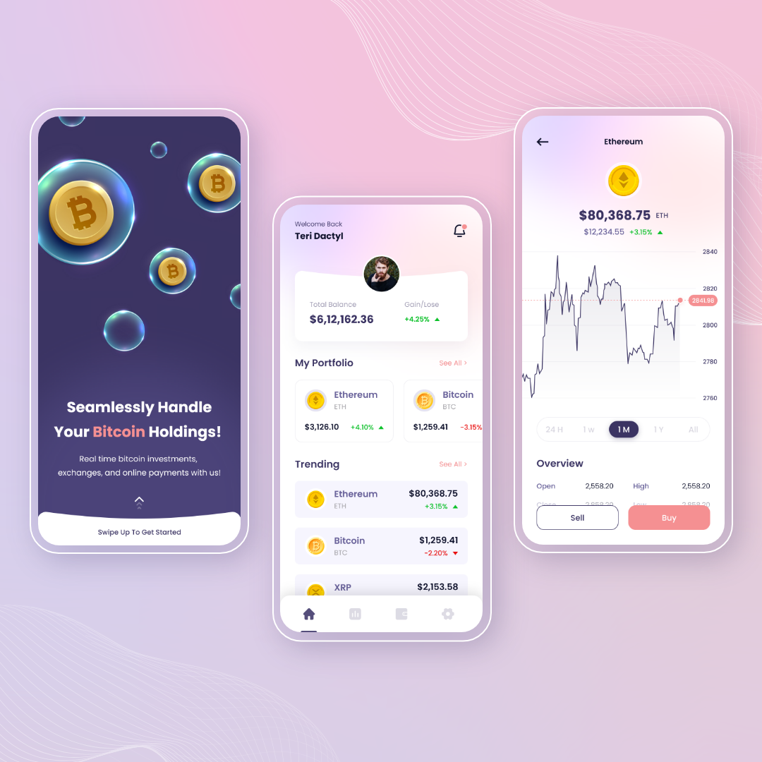 Cripto -moneda de moneda ui
