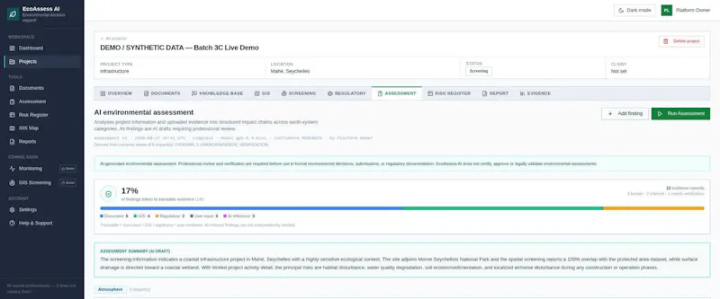 Eco assess ai screenshot 2
