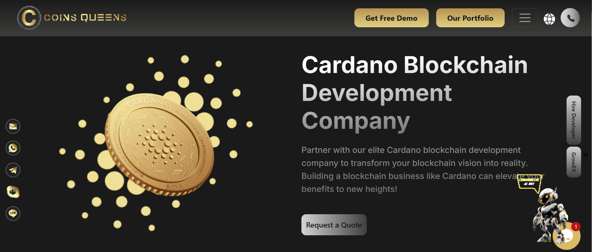 Cardano Blockchain Development - Main product screenshot demonstrating key features and user interface