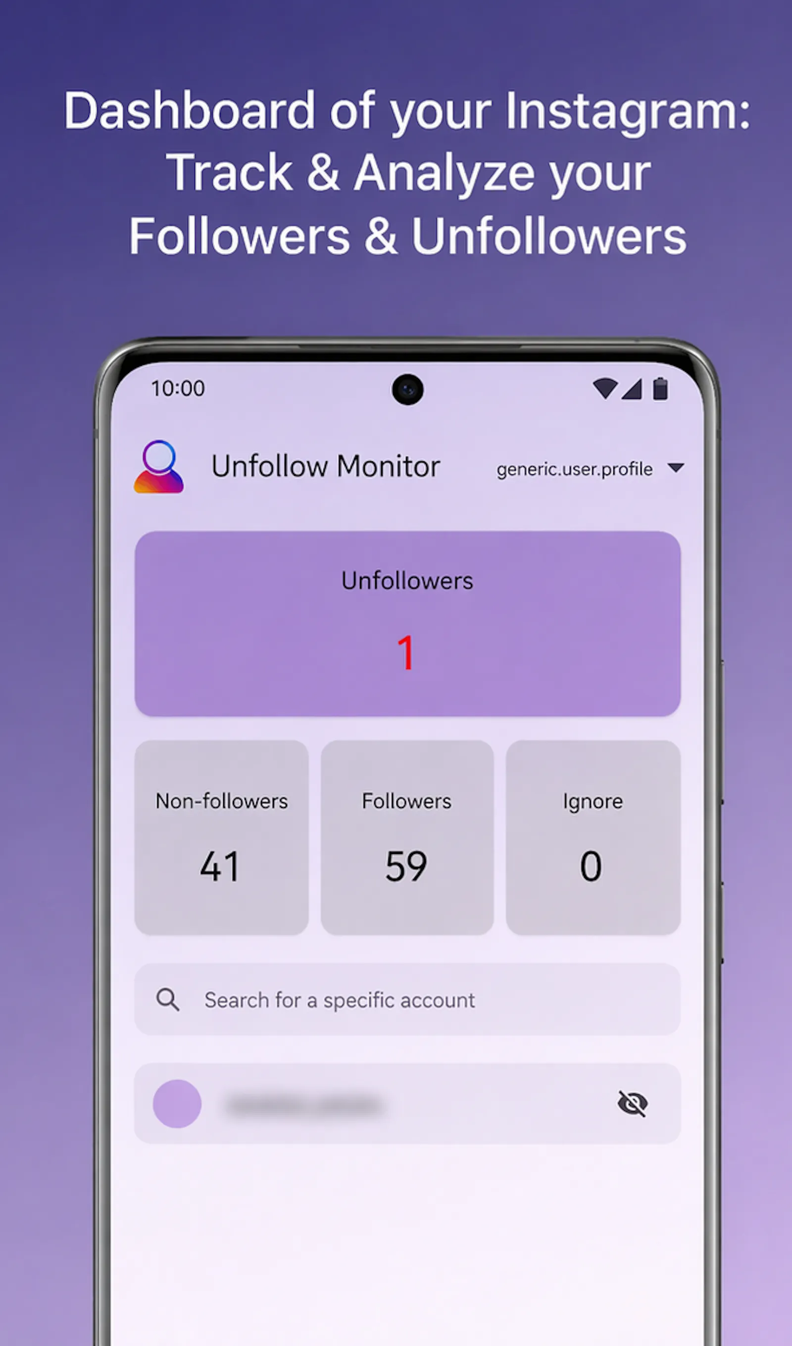 Unfollow monitor screenshot 1
