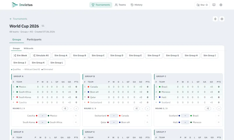 Invictus - Tournament Maker screenshot 1