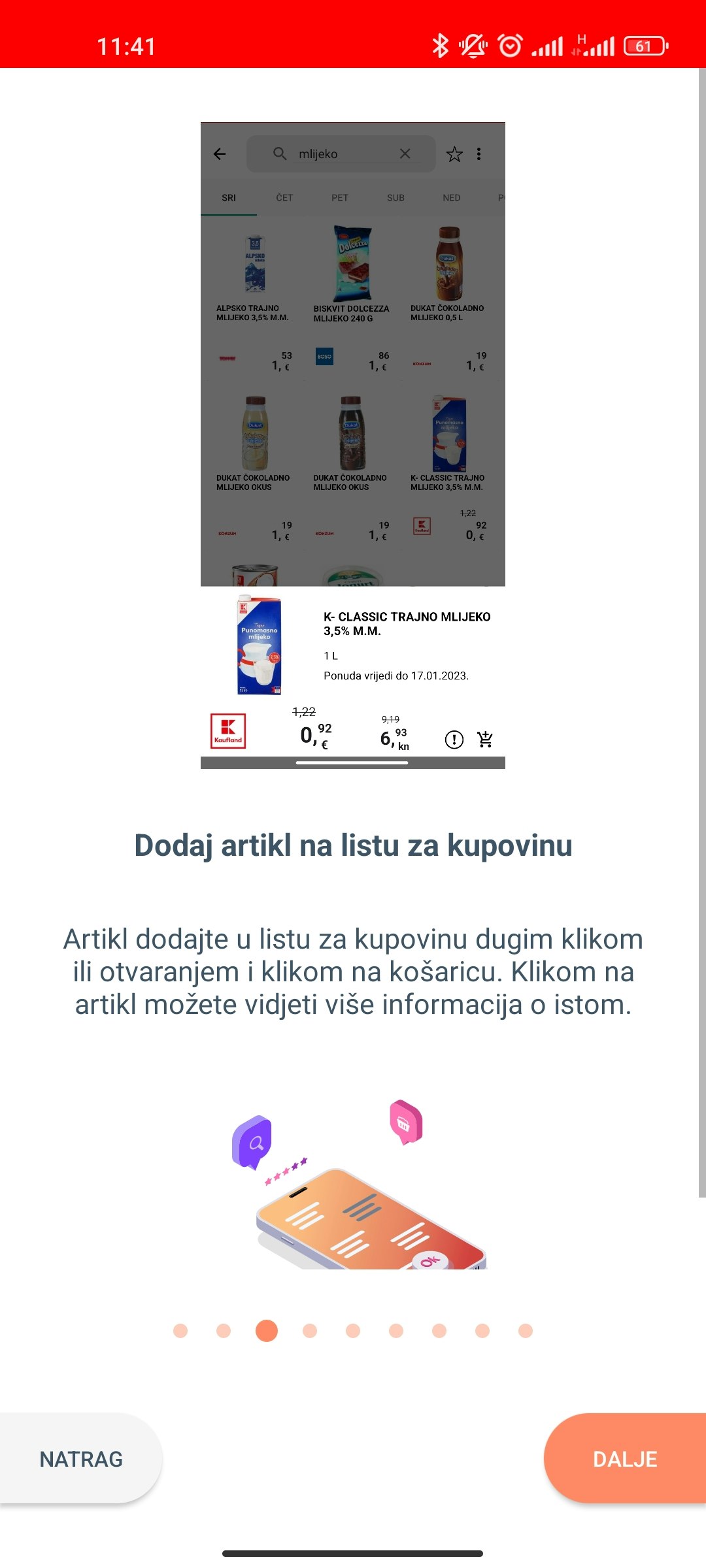 Mídia 2 de Cestas - Revise as ofertas especiais em lojas e crie suas listas de lojas