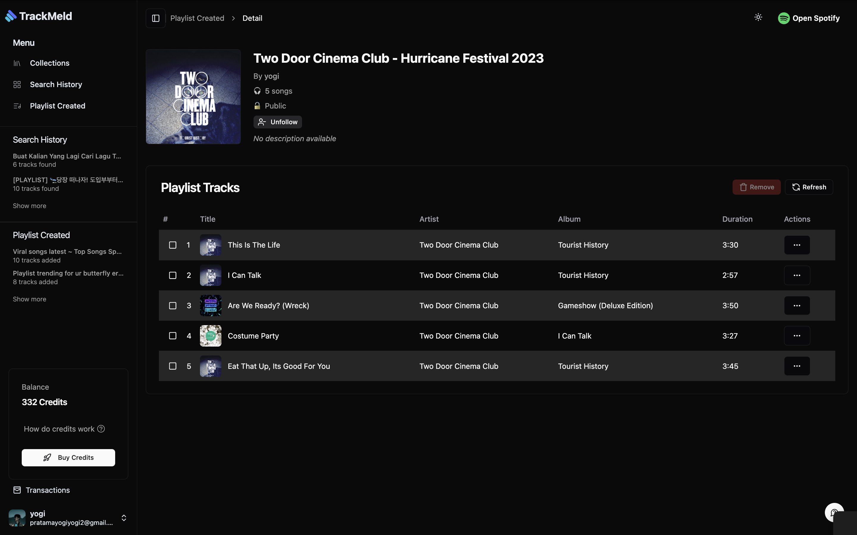 Трекмельд - YouTube для Spotify Playlist Converter медиа 4