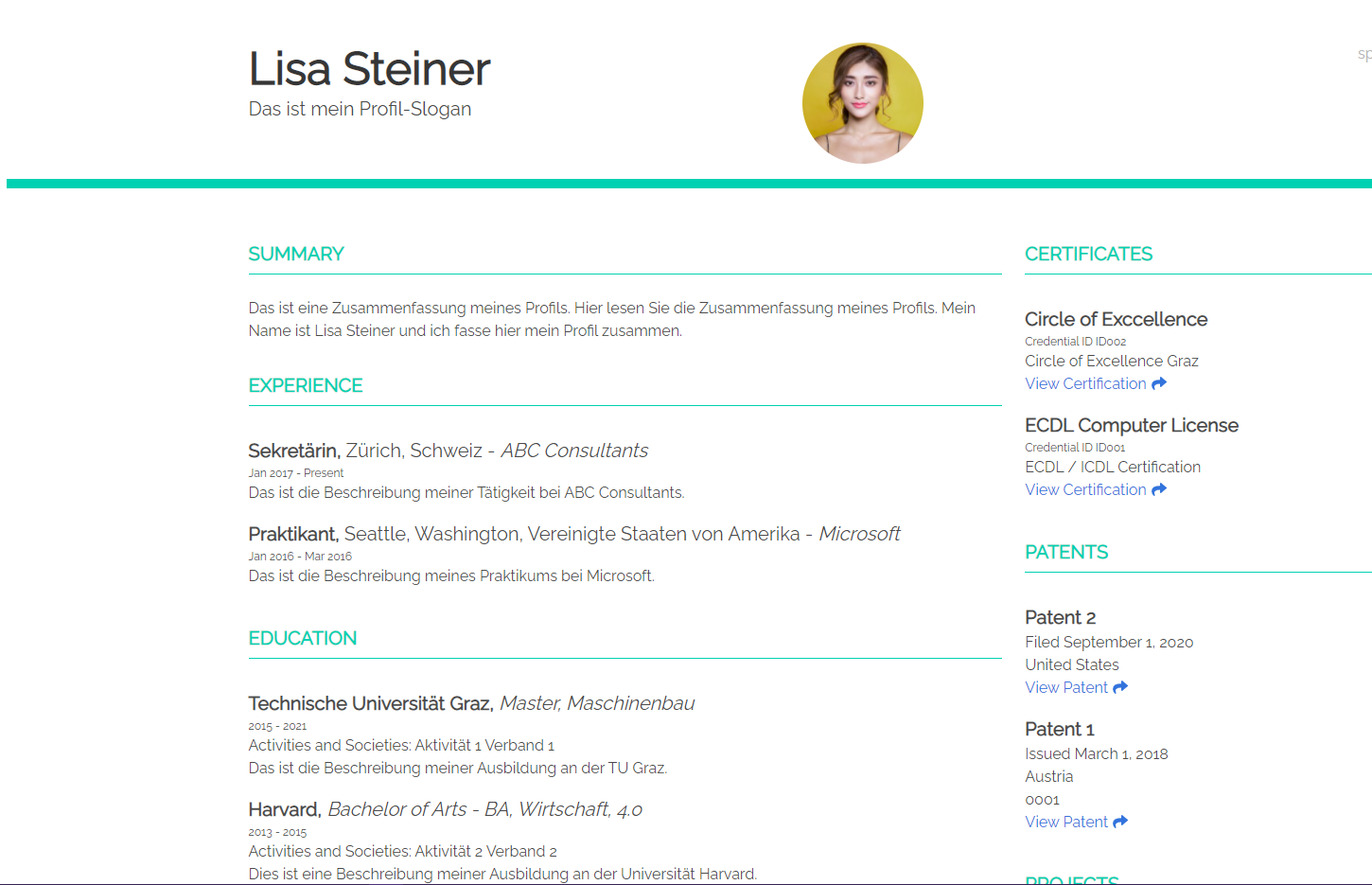 LinkedCV gallery image