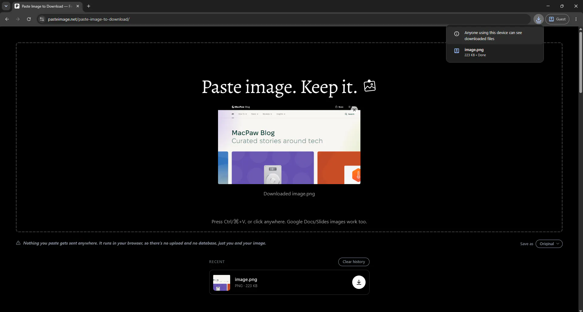 Paste Image to Download gallery image