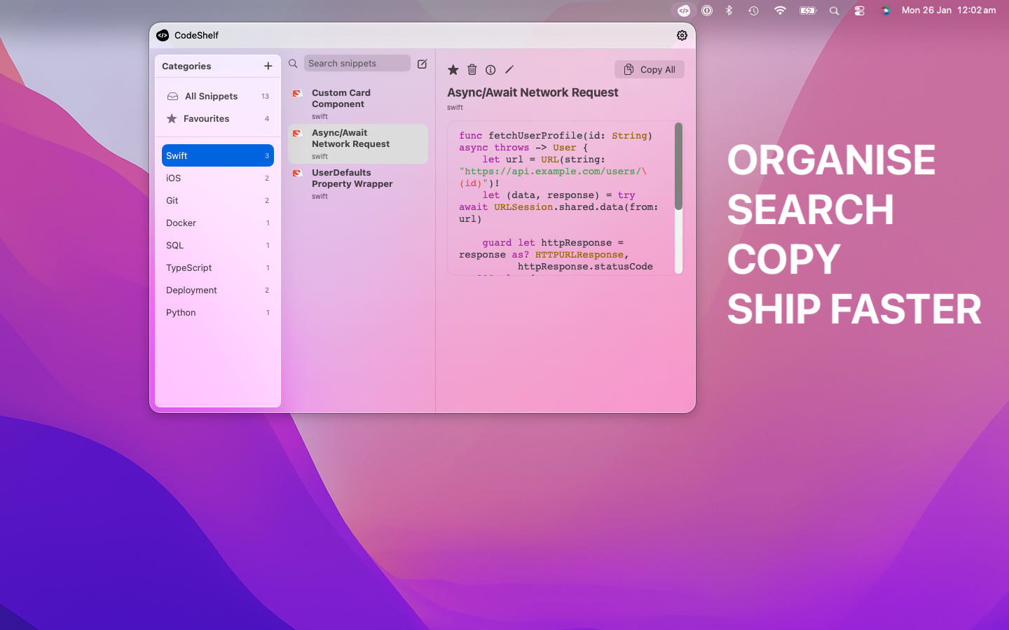 CodeShelf gallery image