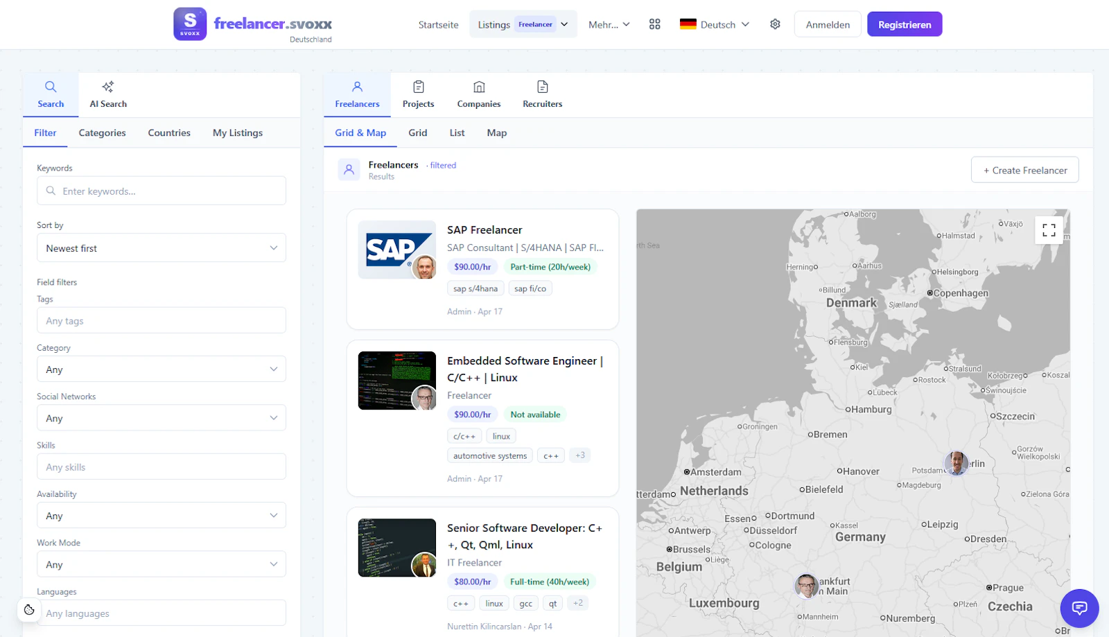 B2B Freelancer Portal Deutschland screenshot 2