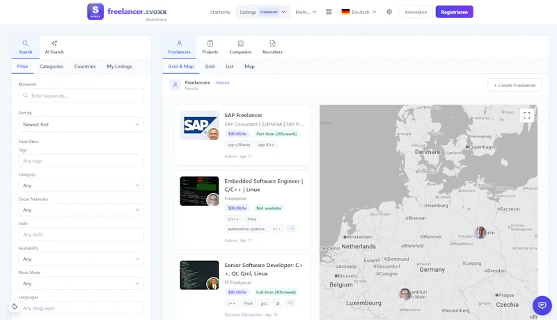 B2B Freelancer Portal Deutschland screenshot 2