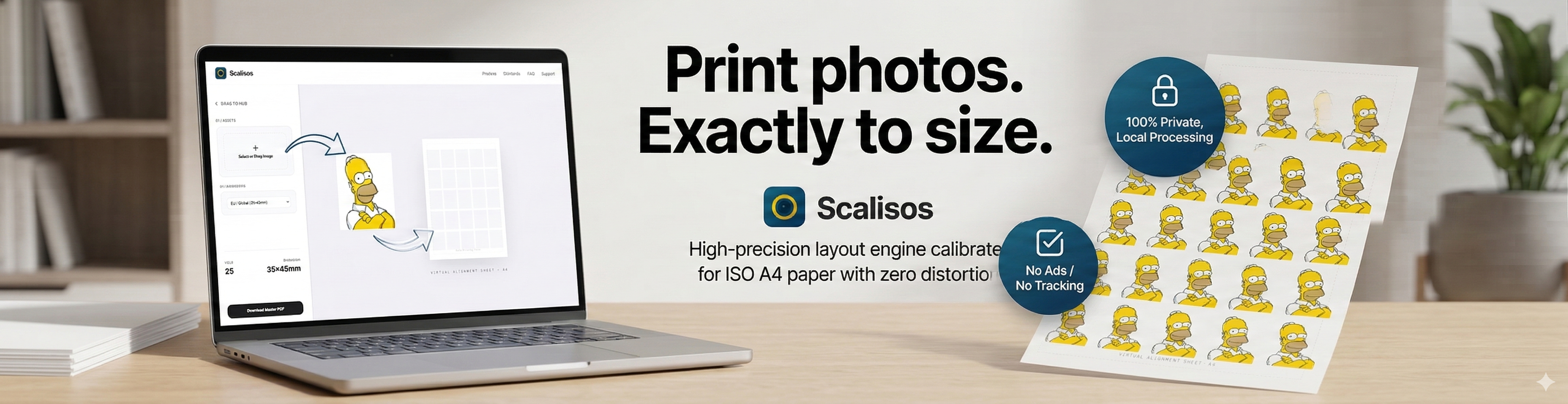 Scalisos — Professional Print Tool - Main product screenshot demonstrating key features and user interface