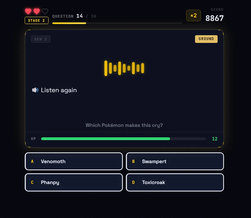 PokéTrivia — Who's That Pokémon? screenshot 2