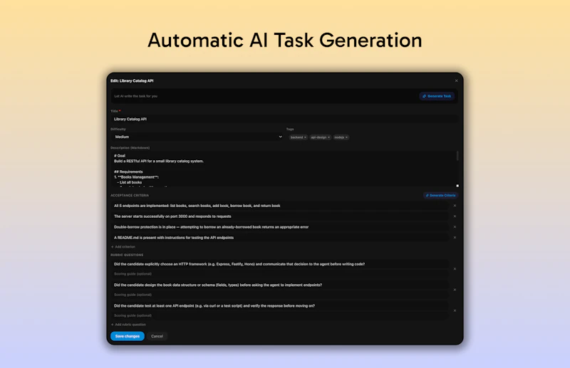 Lintic: Open Source AI Coding Assessment screenshot 5