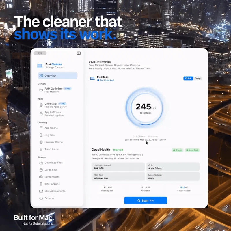 DiskCleaner screenshot 1 (video preview)