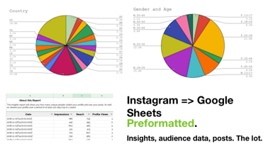 Instagram to Google Sheets Export gallery image