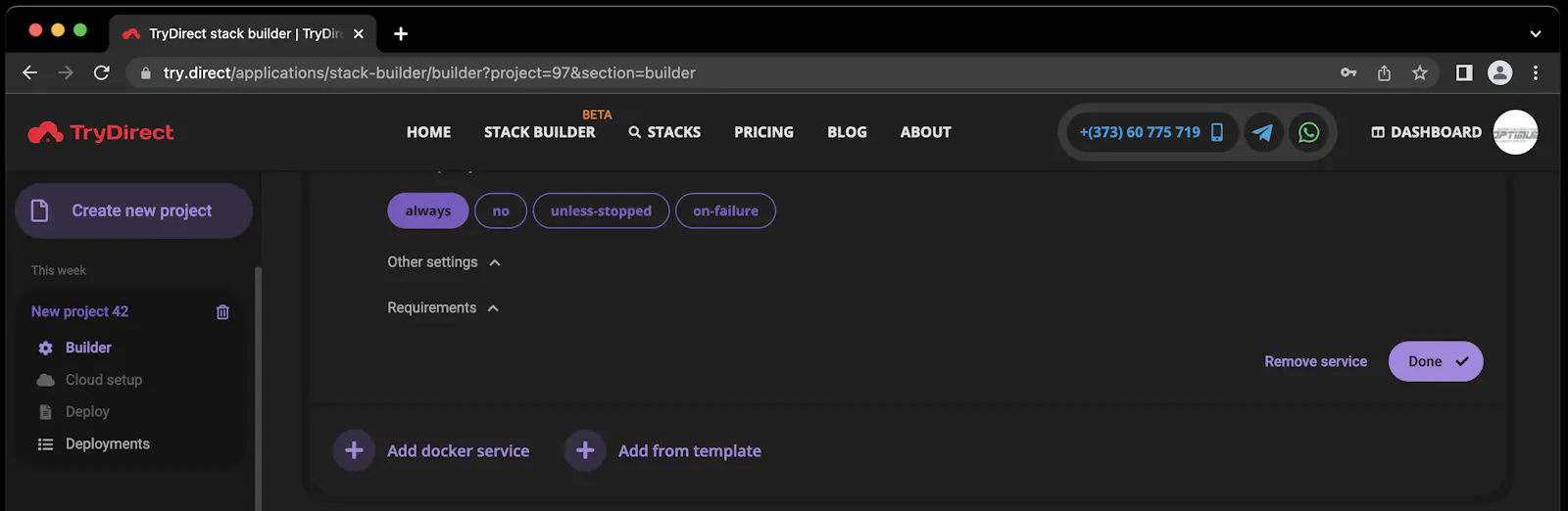 TryDirect screenshot 2