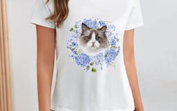 Custom Pet Portrait Women T-shirt media 1