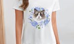 Custom Pet Portrait Women T-shirt image
