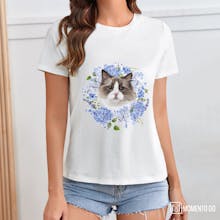 Custom Pet Portrait Women T-shirt gallery image