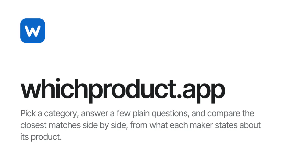 whichproduct.app gallery image
