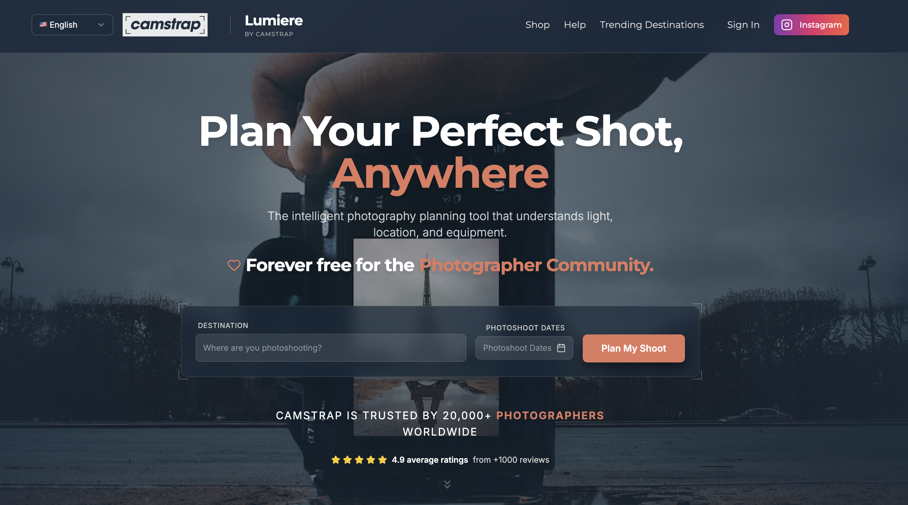 Lumière by Camstrap - Main product screenshot demonstrating key features and user interface