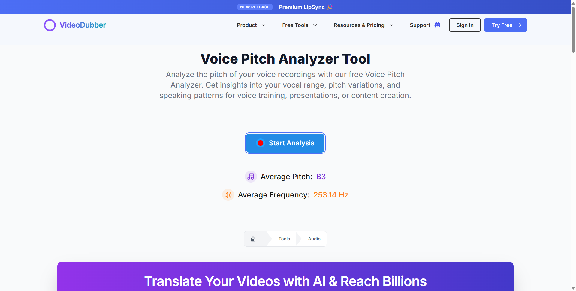 Voice Pitch Analyzer Tool gallery image