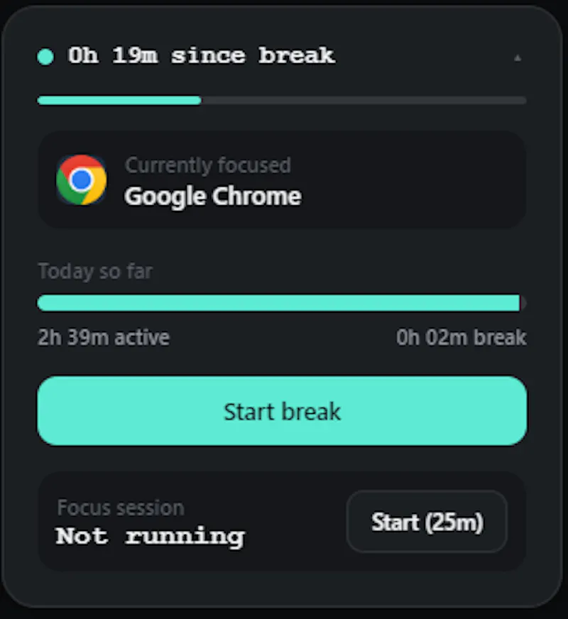 Vigil - OpenSourced TimeTracking App screenshot 3