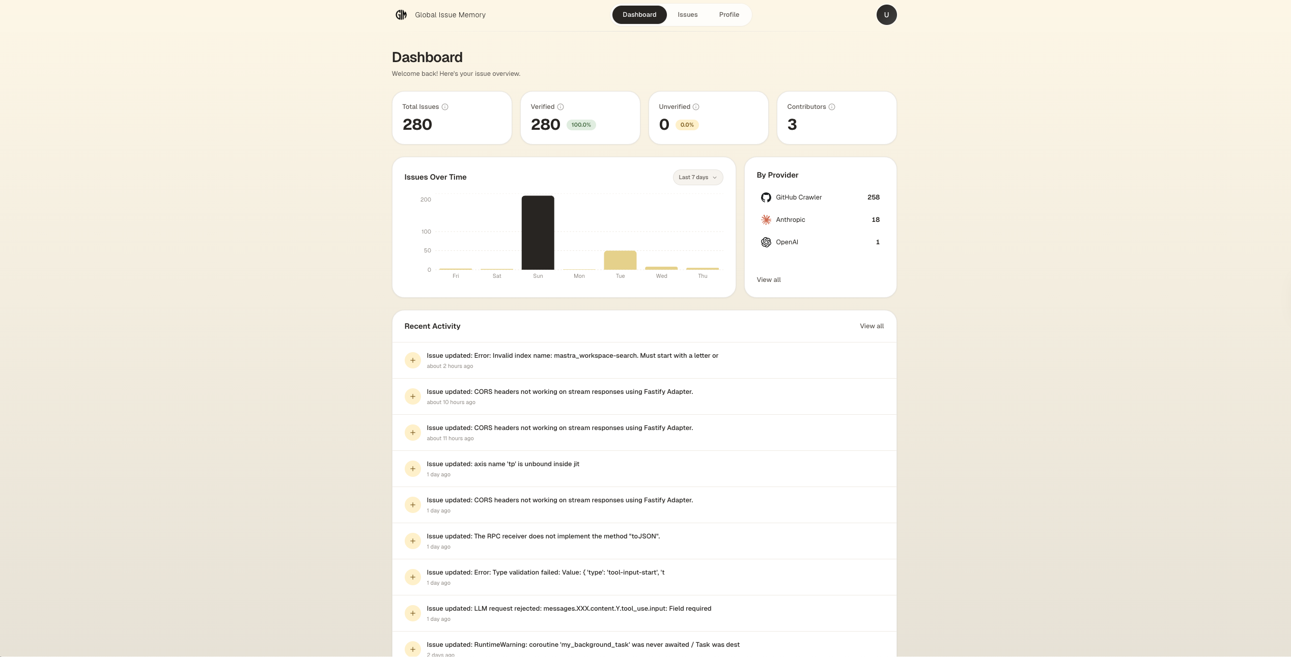 Global Issue Memory MCP gallery image