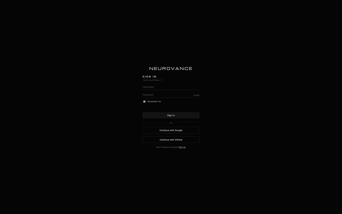 Neurovance screenshot