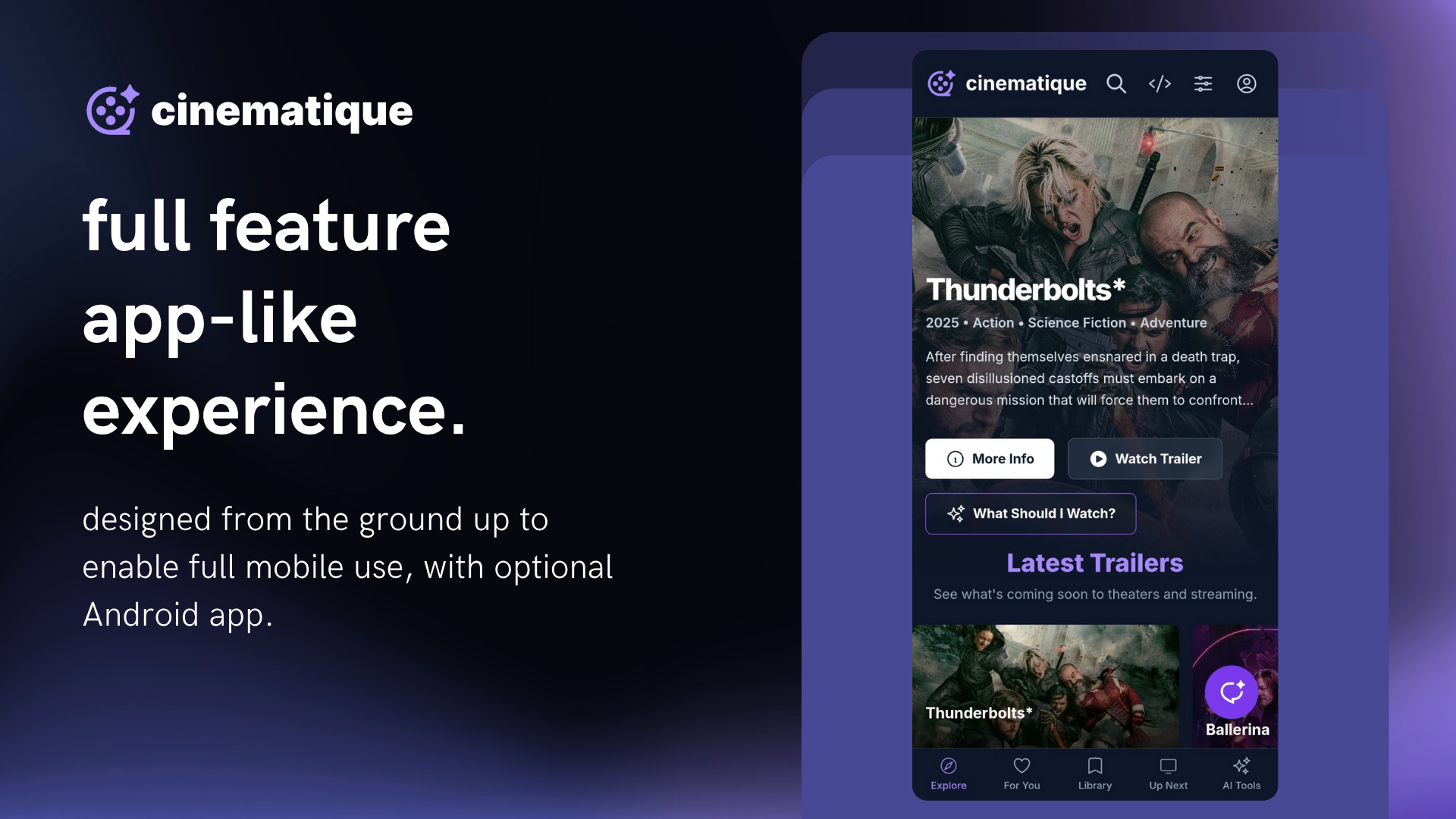 เกี่ยวกับจลนศาสตร์ - Cinematique เป็นแอพติดตามสื่อที่เน้นความเป็นส่วนตัวฟรี media 2