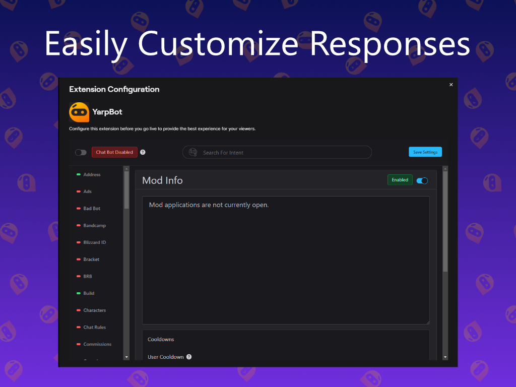Yarpbot seğirme uzantısı - Nihai Twitch Assistant;Şimdi bir seğirme uzantısı olarak! medya 4