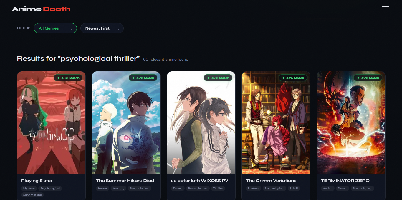 Anime Recommender gallery image