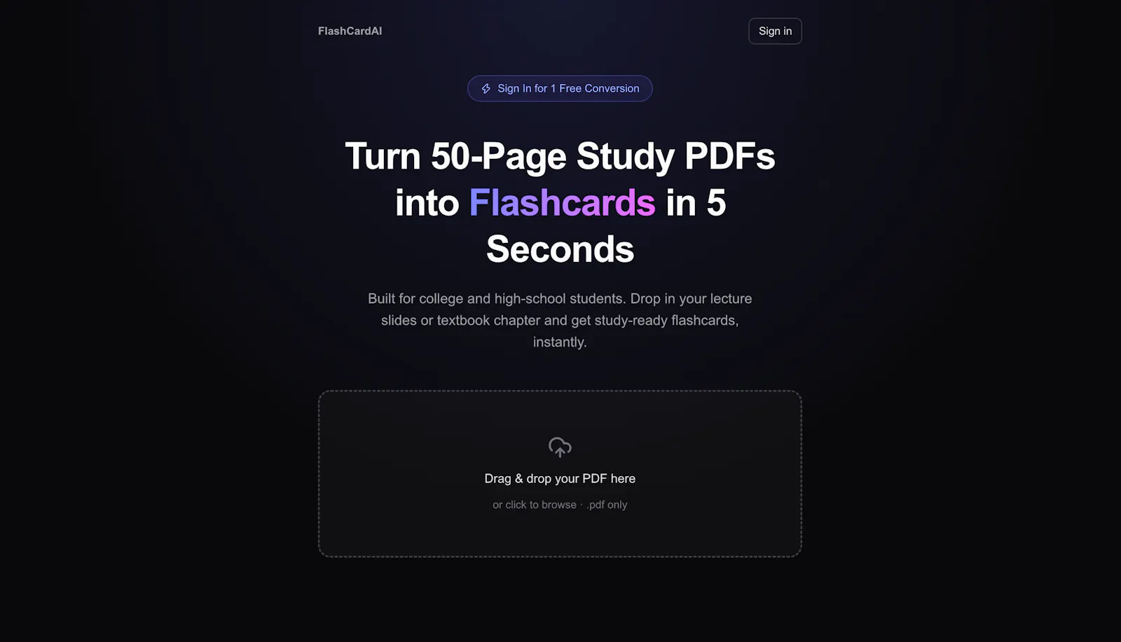 Flashcards AI screenshot 1