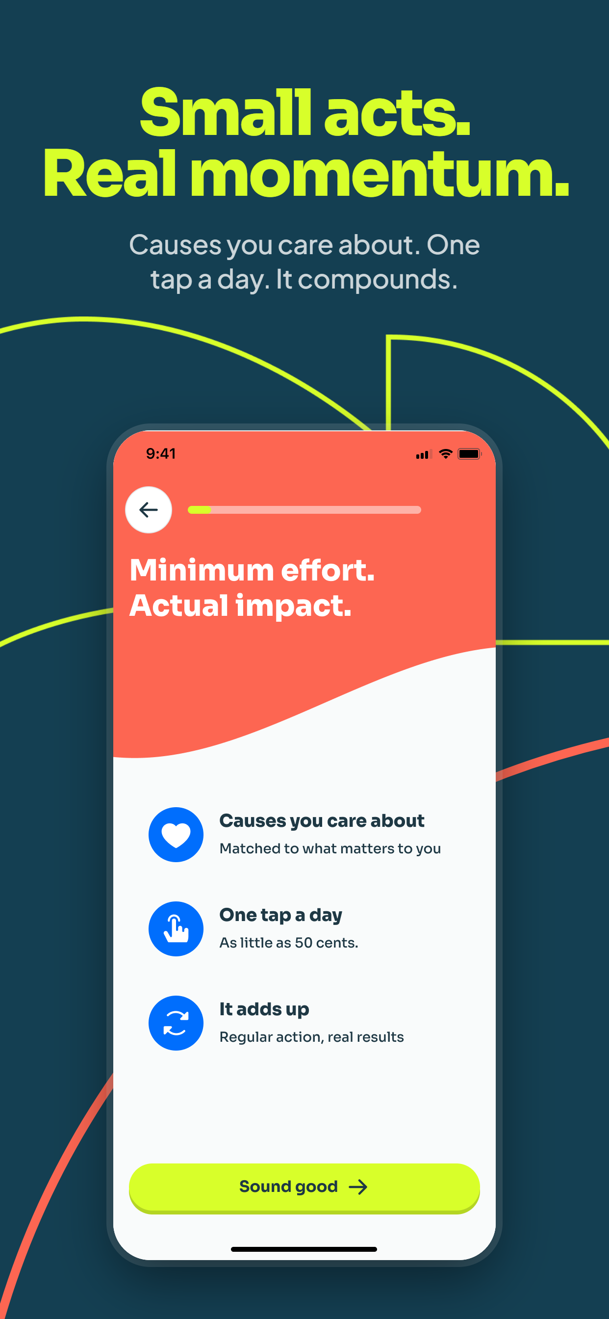 Ritmo — daily giving, one tap gallery image