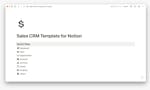 Sales CRM For Notion image