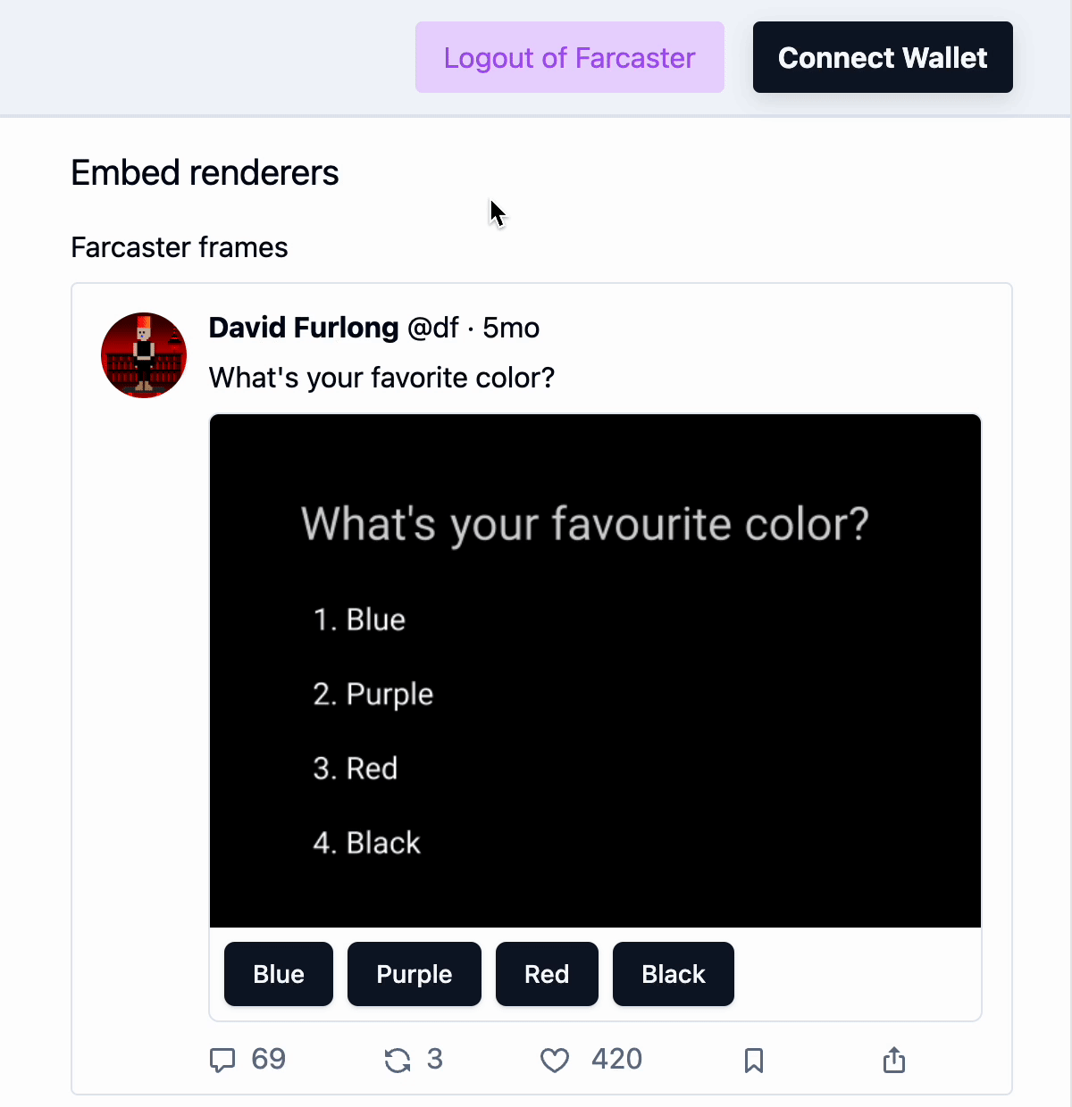 Frames on Farcaster - Turn any post into an app media 3