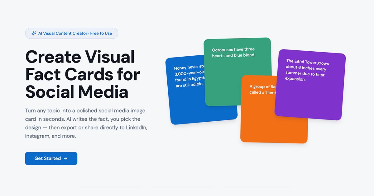Facts Hero - Main product screenshot demonstrating key features and user interface