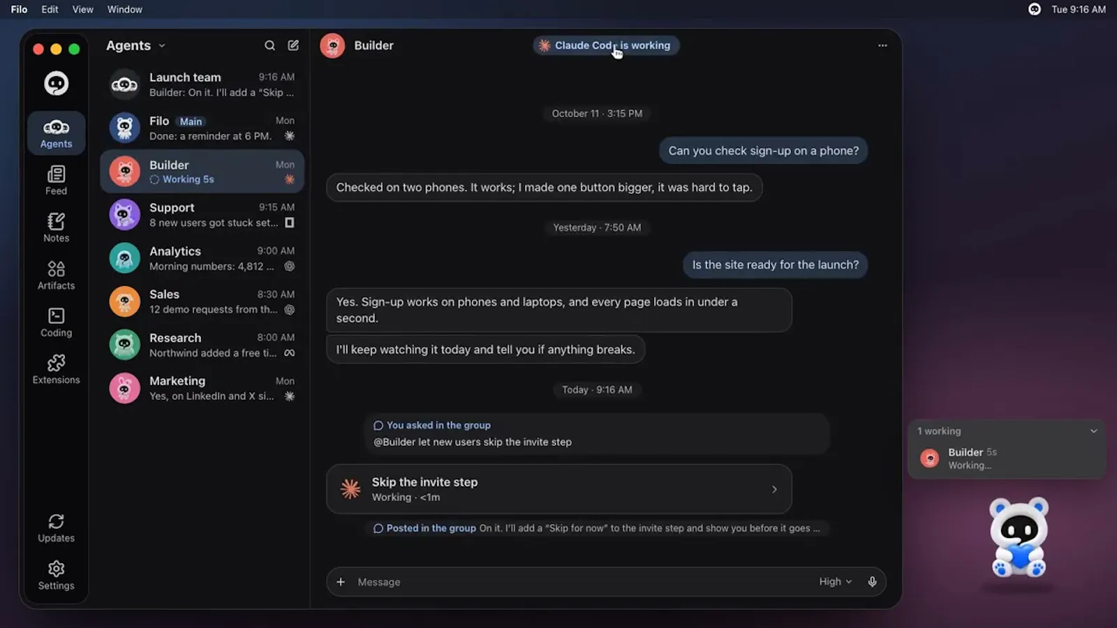 Filo screenshot 2 (video preview)