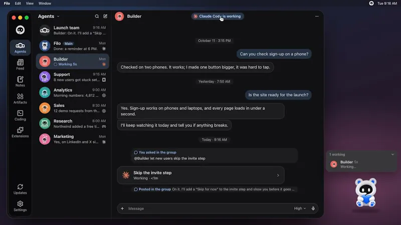 Filo screenshot 2 (video preview)